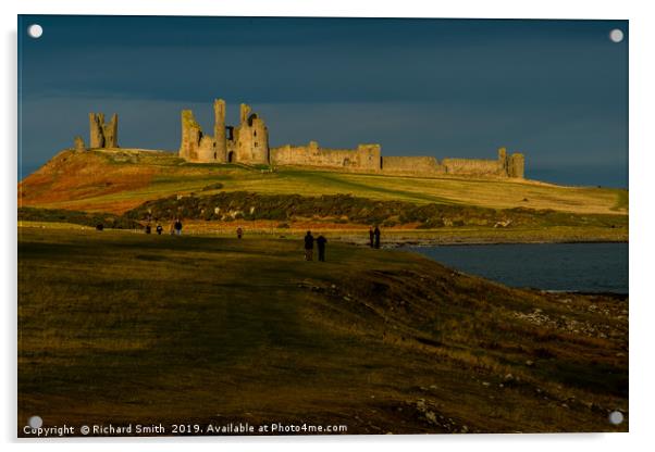 Dunstanburgh Castle Acrylic by Richard Smith