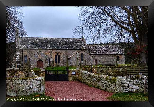 St. Michaels and All Saints Church, Alnham Framed Print by Richard Smith