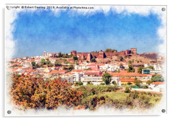 View of Silves in the Portuguese Algarve Acrylic by Robert Deering