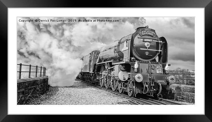 Tornado 60163 locomotive Framed Mounted Print by Derrick Fox Lomax