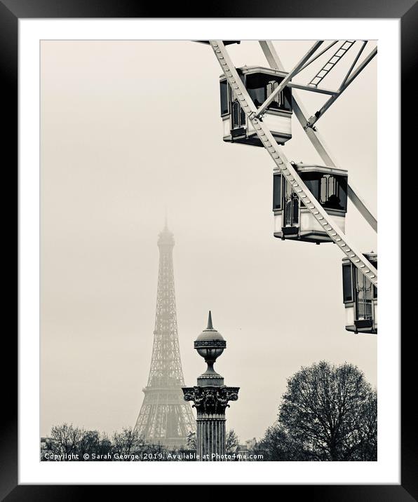 Winter in Paris Framed Mounted Print by Sarah George