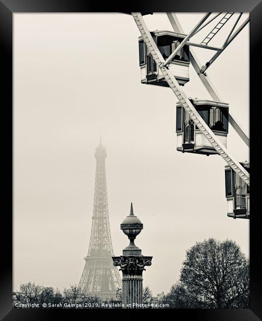 Winter in Paris Framed Print by Sarah George