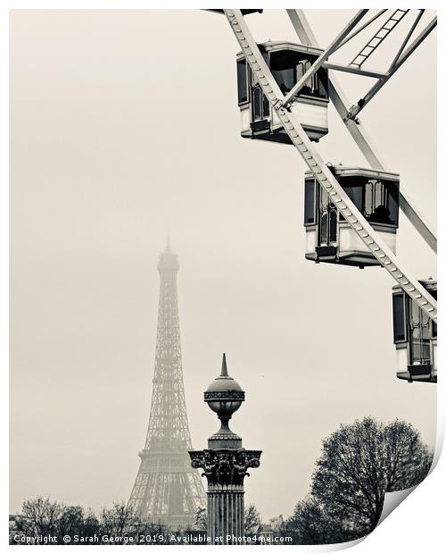 Winter in Paris Print by Sarah George