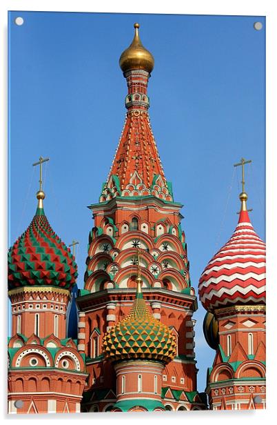 St. Basil's Cathedral, Moscow Acrylic by David Gardener