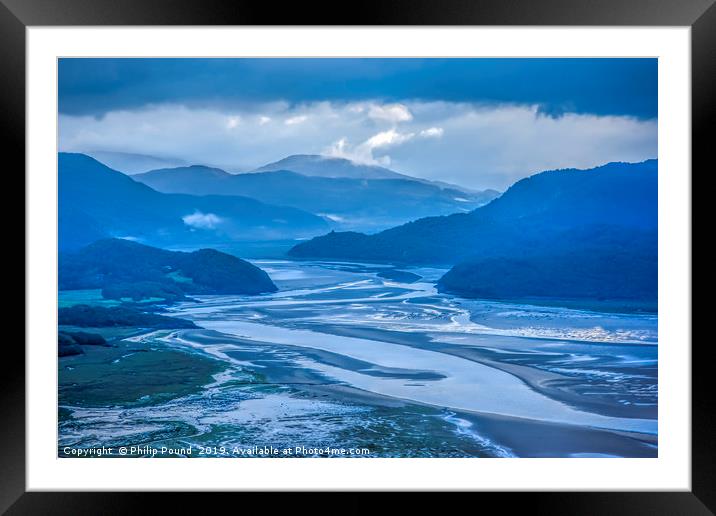 Mawddach Estuary in Snowdonia, Wales Framed Mounted Print by Philip Pound