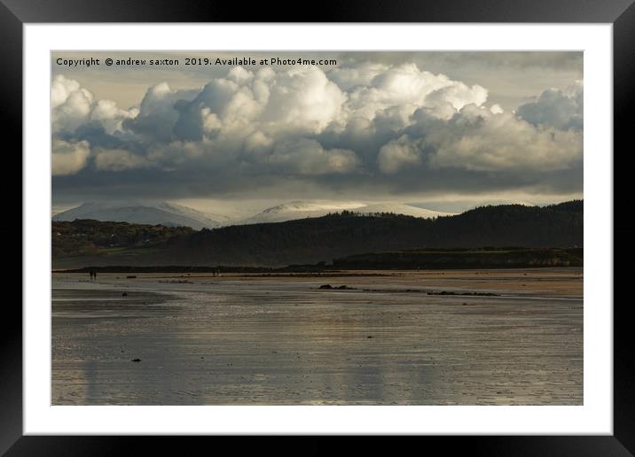 SNOWDONIA CLOUDS Framed Mounted Print by andrew saxton