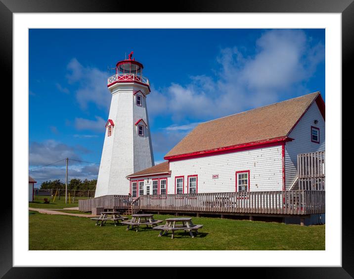 East Point Lighthouse, Prince Edward Island, Canad Framed Mounted Print by Mark Llewellyn