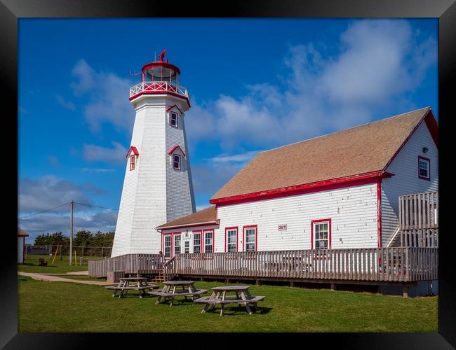 East Point Lighthouse, Prince Edward Island, Canad Framed Print by Mark Llewellyn