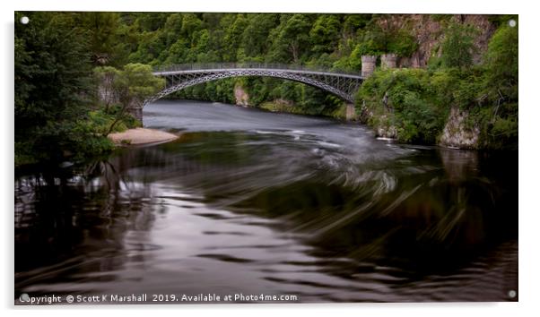 Craigellachie Bridge Acrylic by Scott K Marshall