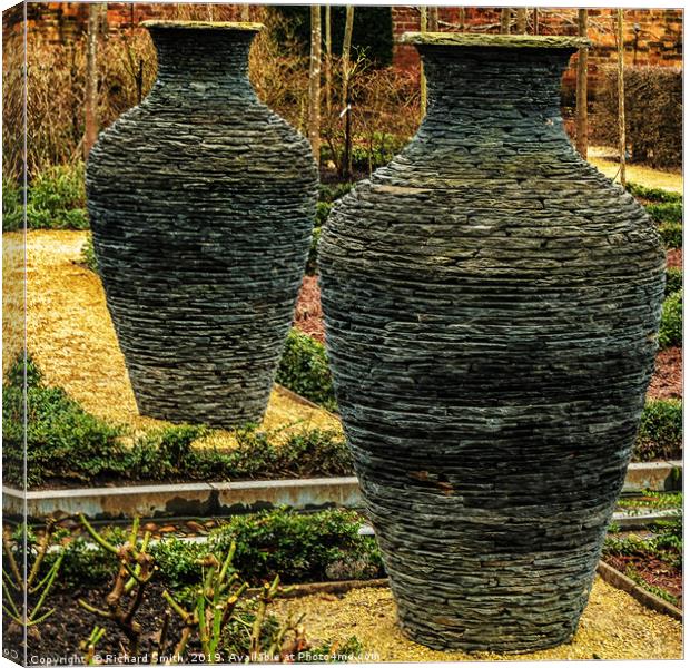 Two Urn Sculptures side by side Canvas Print by Richard Smith