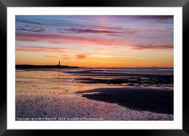 Lossiemouth Warm Departure Framed Mounted Print by Scott K Marshall
