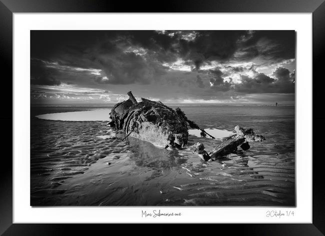 Mini Submarine one of two in mono Framed Print by JC studios LRPS ARPS