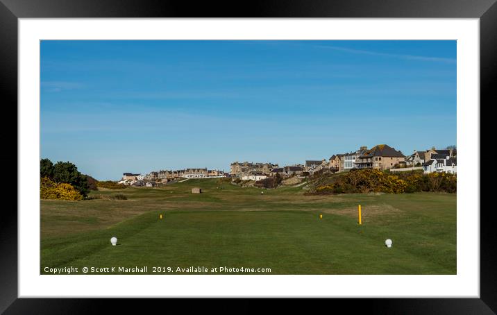Lossiemouth Moray Golf Course 18th Framed Mounted Print by Scott K Marshall