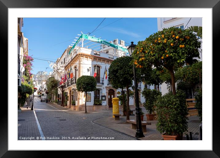 Marbella Centro  Framed Mounted Print by Rob Hawkins