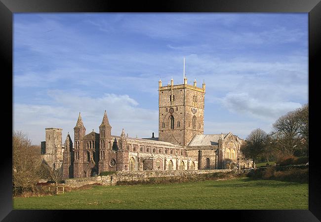 St Davids Cathedral Framed Print by Brian Beckett