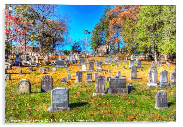 Sleepy Hollow Cemetery  Acrylic by David Pyatt