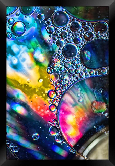 Oil On Water 3 Framed Print by Steve Purnell