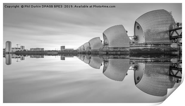 Thames Barrier Reflection Print by Phil Durkin DPAGB BPE4