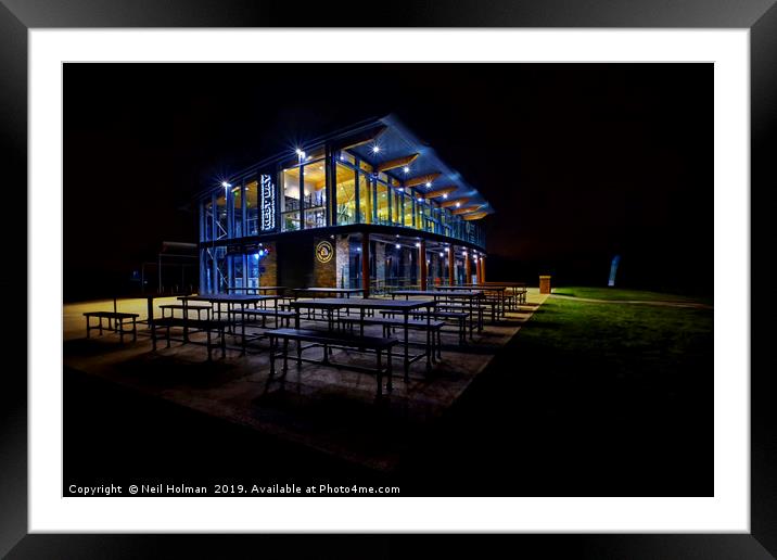 Rest Bay's Watersports Centre Framed Mounted Print by Neil Holman