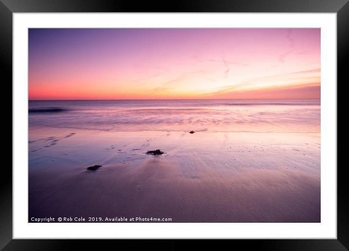 Seaburn Beach Sunrise Framed Mounted Print by Rob Cole