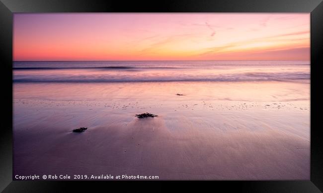 Seaburn Beach Sunrise Framed Print by Rob Cole