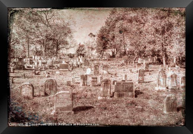Sleepy Hollow Cemetery Vintage Framed Print by David Pyatt