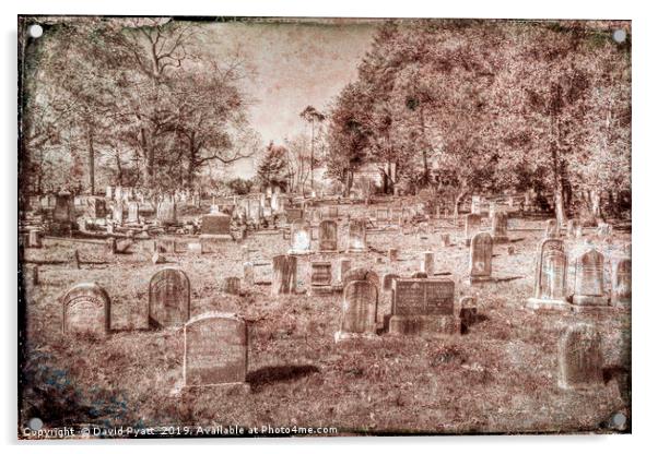 Sleepy Hollow Cemetery Vintage Acrylic by David Pyatt