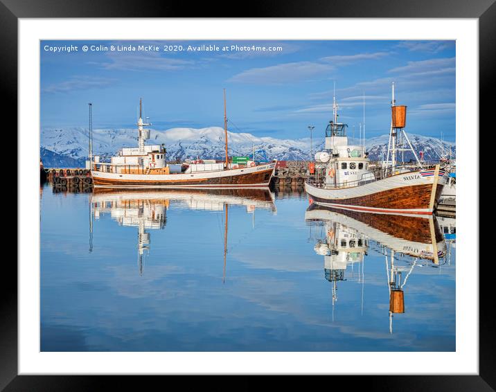 Husavik Harbour, Iceland Framed Mounted Print by Colin & Linda McKie