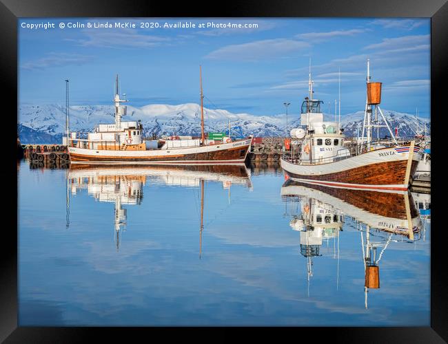 Husavik Harbour, Iceland Framed Print by Colin & Linda McKie
