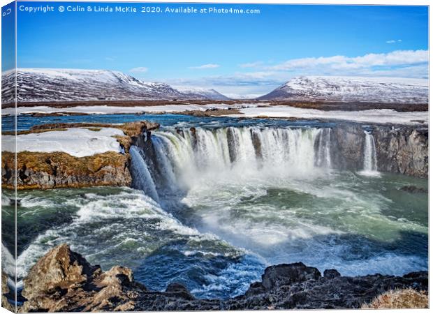 Godafoss, Iceland Canvas Print by Colin & Linda McKie