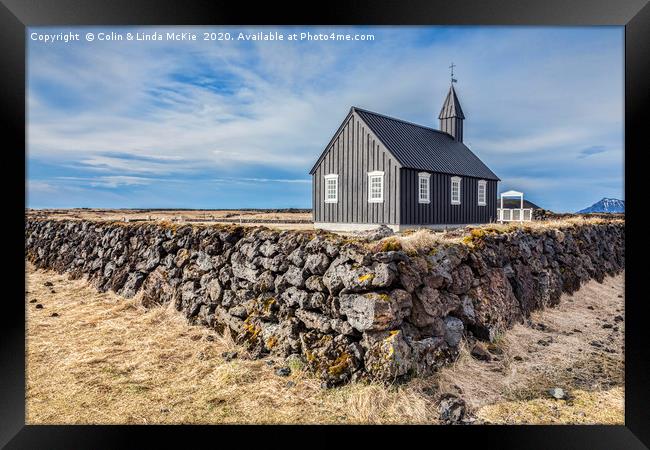 Budir Church, Snaefellsnes Peninsula, Iceland Framed Print by Colin & Linda McKie