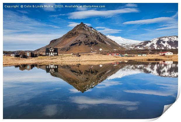 Arnastarpi and Stapafell, Iceland Print by Colin & Linda McKie