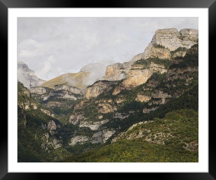 An Autumns morning in the Anisclo Canyon Framed Mounted Print by Stephen Taylor