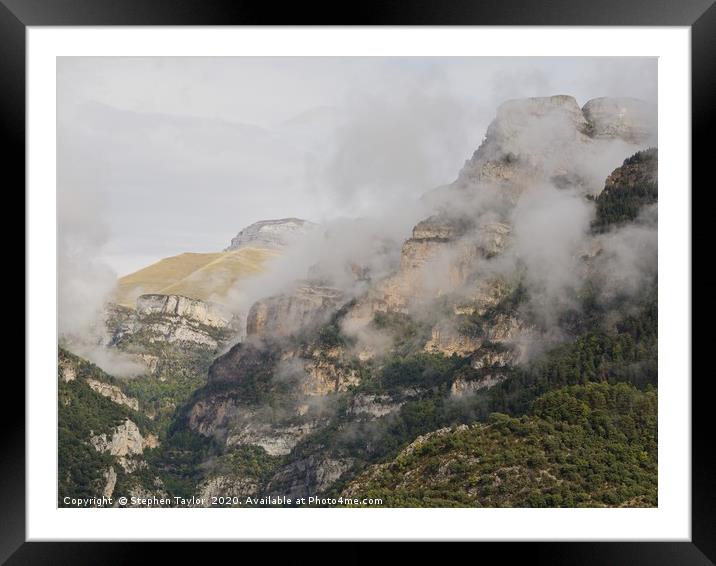 Layered Mist Framed Mounted Print by Stephen Taylor