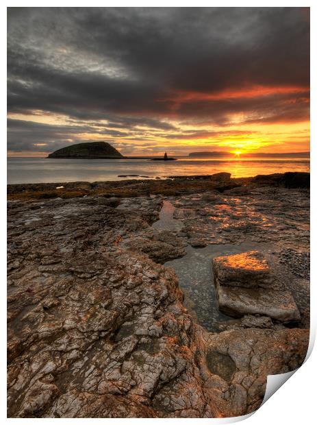First Rays at Penmon Point, Anglesey Print by Ian Homewood