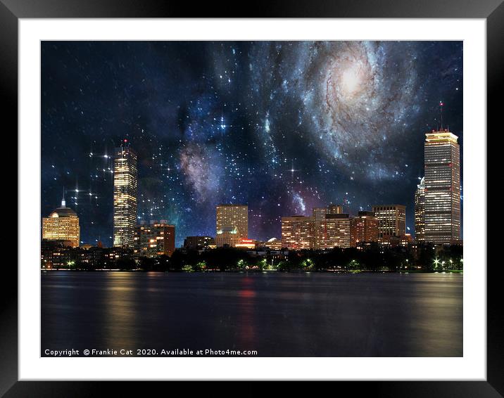Spacey Boston Framed Mounted Print by Frankie Cat