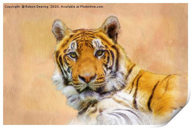 Eyes of the tiger Print by Robert Deering