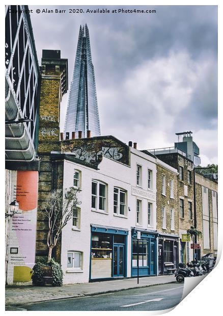 The Shard in the London Skyline Print by Alan Barr