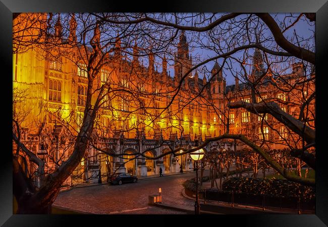 Palace of Westminster at night Framed Print by Jelena Maksimova