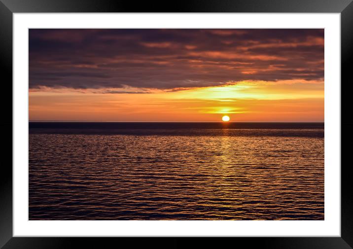 Sunset over the Baltic sea Framed Mounted Print by Jelena Maksimova