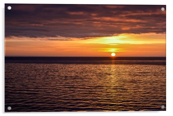 Sunset over the Baltic sea Acrylic by Jelena Maksimova