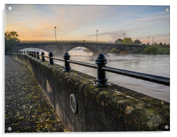 Trent bridge  gainsborough Acrylic by Jason Thompson