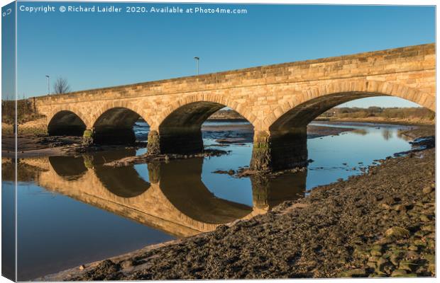 The Duchess Bridge, Alnmouth, Northumberland Canvas Print by Richard Laidler