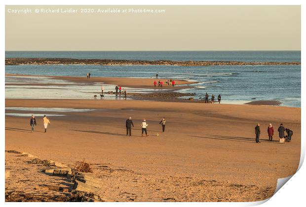Alnmouth Beach Northumberland New Years Eve 2019 Print by Richard Laidler