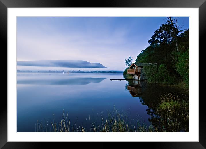 Ullswater Boathouse, Cumbria Framed Mounted Print by David Lewins (LRPS)