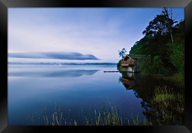 Ullswater Boathouse, Cumbria Framed Print by David Lewins (LRPS)