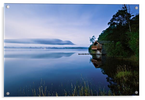 Ullswater Boathouse, Cumbria Acrylic by David Lewins (LRPS)