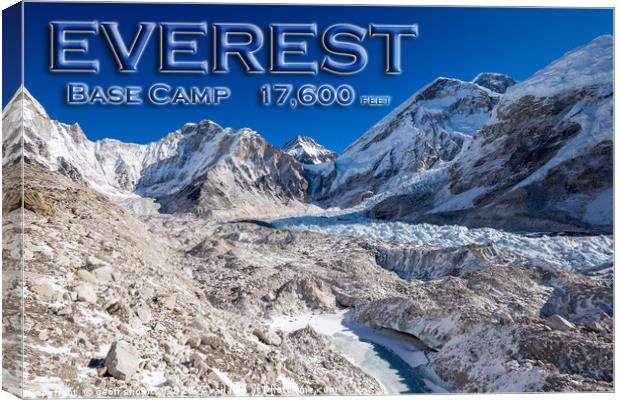 Everest, base camp Canvas Print by geoff shoults