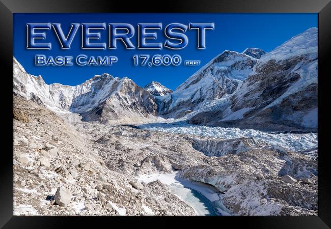 Everest, base camp Framed Print by geoff shoults