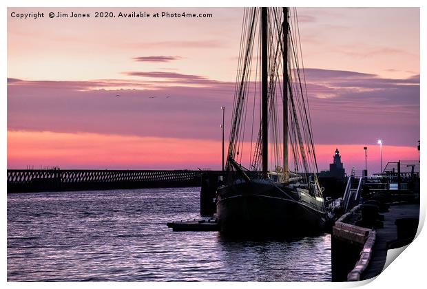 January sunrise on the River Blyth Print by Jim Jones